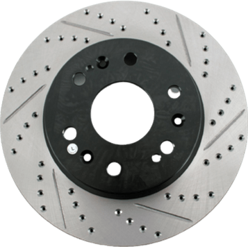 Slotted disk brake skimming